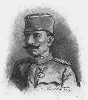 Serbian Prints: Le general Petar Bolovitch, successeur du voivode Putni, 1916. Creator: Vladimir Betzitch