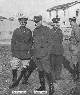 Le general Sarrail, commandant en chef, et le general anglais Mahon. 1916. Creator: Hubert Jacques