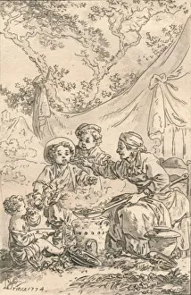 Taste Prints: Le Gout, 1774. Creator: Jean Baptiste Le Prince