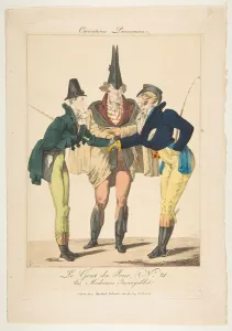 Admiring Gallery: Le Goût du Jour, No. 21: Les Modernes Incroyables, from Caricatures Parisiennes, ca