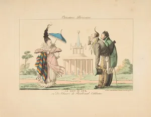 Umbrella Prints: Le Gout du Jour ou Des Chinois du Boulevard Coblentz, from Caricatures Parisiennes