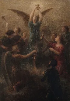 Sanc Grael Prints: Le Graal. Prélude de Lohengrin, 1902. Creator: Henri Fantin-Latour