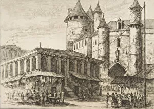 Charles Meryon Gallery: Le Grand Châtelet (Grand Châtelet, Paris circa 1780, after an earlier drawing)