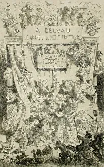 Etching And Drypoint Prints: Le Grand et le petit trottoir, 1866. Creator: Félicien Rops