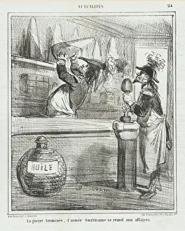 Periodical Prints: Le guerre [etant] terminée, l'armée Américaine se remet aux affaires