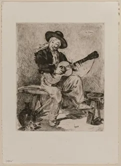 Le Guitarrero, 1861. Creator: Edouard Manet (French, 1832-1883)