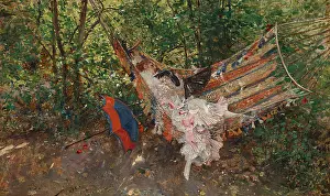Belle Epoque Prints: Le Hamac, 1873. Creator: Boldini, Giovanni (1842-1931)