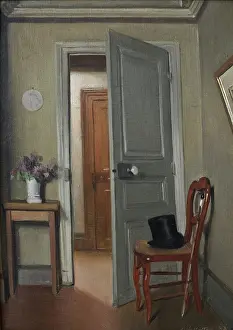 Le Haut-de-forme, interieur ou La Visite, 1887. Creator: Vallotton, Felix Edouard (1865-1925)