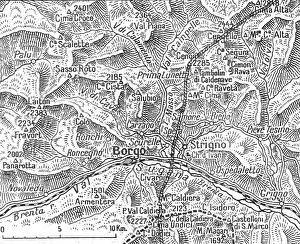 Le front italien; sur la Brenta au 4 juillet, 1916. Creator: Unknown