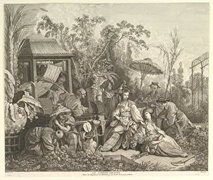 Jacques Gabriel Prints: Le Jardin Chinoise (The Chinese Garden), from Chinoiseries, after 1743