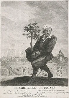 Shrub Prints: Le Jardinier Fleuriste (The gardener), 1749-1797. Creator: Jean-Charles Levasseur