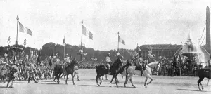 Honouring Prints: Le jour de gloire; le defile triomphal place de la Concorde: le 5e corps d'armee (Orleans)