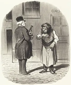 Employee Prints: Le Jour de l'An, 1844. Creator: Honore Daumier