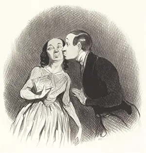 Gift Prints: Le Jour de l'An, 1844. Creator: Honore Daumier