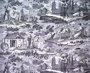 Cockatoo Gallery: Le Kakatoès (The Cockatoo) (Furnishing Fabric), Nantes, c. 1815