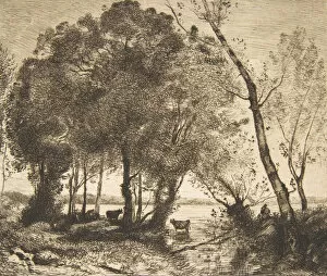 Camille Collection: Le Lac, 1861. Creator: Felix Bracquemond