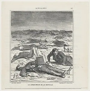 Voting Prints: Le lendemain de la bataille, 1869. Creator: Honore Daumier