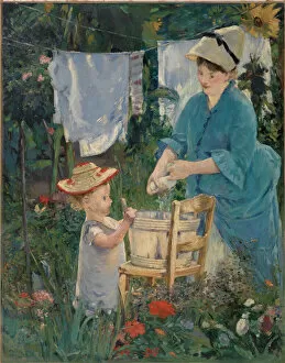 Washerwoman Collection: Le Linge (The Laundry), 1875. Creator: Manet, Edouard (1832-1883)
