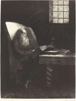 Reader Prints: Le Liseur (The reader), 1892. Creator: Odilon Redon