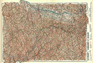 Lorraine France Prints: Le Front Lorraine et Alsace. 1er janvier 1916, 1916. Creator: Unknown