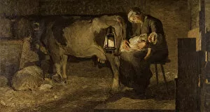 Maternity Gallery: Le due madri (The two mothers), 1889. Creator: Segantini, Giovanni (1858-1899)