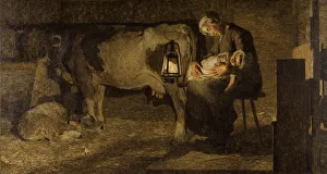 Mother And Child Collection: Le due madri (The two mothers), 1889. Creator: Segantini, Giovanni (1858-1899)