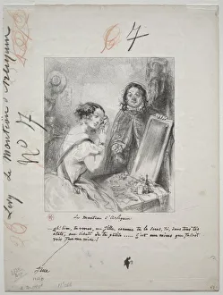 Paul Gavarni French Prints: Le Manteau dArlequin: Eh bien ! Tu verra, ma fille... 1852. Creator: Paul Gavarni (French