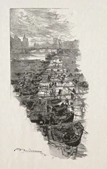 1849 1918 Prints: Le Marche aux Pommes. Creator: Auguste Louis Lepere (French, 1849-1918)