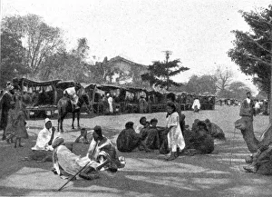 Senegalese Prints: Le marche de Thies; L'Ouest Africain, 1914. Creator: Unknown