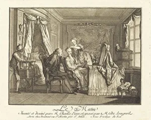 Eisen Charles Dominique Joseph Prints: Le matin. Creators: Joseph de Longueil, Charles Eisen