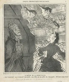 Debutante Prints: Le mère de la débutante, 19th century. Creator: Honore Daumier
