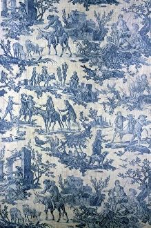 Soft Furnishing Collection: Le Meunier, Son Fils, et l'Ane (The Miller, His Son, and the Ass) (Furnishing Fabric), France, 1806