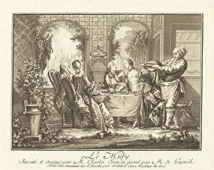 Eisen Charles Dominique Joseph Prints: Le midi. Creators: Joseph de Longueil, Charles Eisen