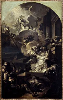 Saviour Prints: Le Miracle des Ardents, c1767. Creator: Gabriel François Doyen