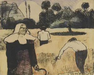 Crops Prints: Le moissonneur (The Harvester), 1889. Creator: Emile Bernard
