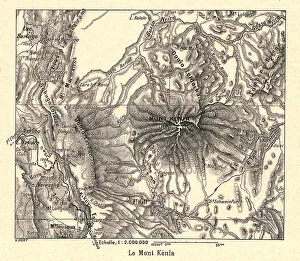 Kenya Africa Prints: Le Mont Kenia; Le Nord-Est Africain, 1914. Creator: Unknown