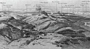 Le Mort-Homme ( 9 avril 1916); et le panarama qui s'etend de Montfaucon a la rive gauche... 1916. Creator: Unknown