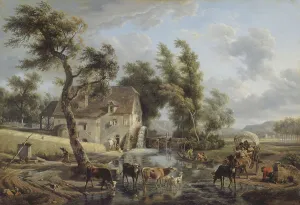 Waterwheel Prints: Le moulin, between 1772 and 1829. Creator: Jean-Louis Demarne