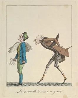 Penniless Prints: Le Nouvelliste Sans Argent, 1814. Creator: Louis Maleuvre