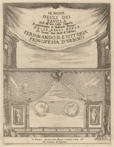 Le Nozze degli Dei: Frontispiece, 1637. Creator: Stefano della Bella Le Nozze degli Dei: Frontispiece, 1637. Creator: Stefano della Bella