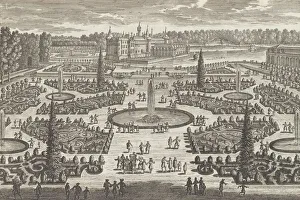 Orangery Prints: Le Parterre de l Orangerie de Chantilly, 1680s. 1680s. Creator: Adam Perelle