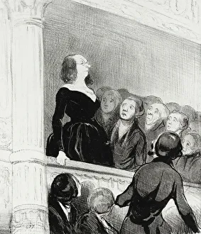 Success Prints: (Le parterre de l'Odéon.) L'auteur!... 1844. Creator: Honore Daumier