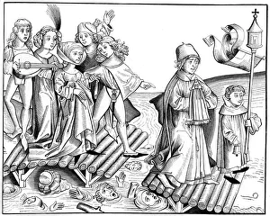 Le passage du viatique, 1493 (1849). Artist: Pierre Wolgmuth