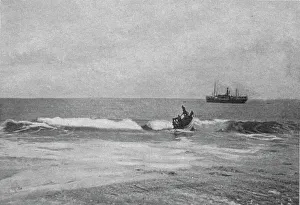 Sandbar Prints: Le passage de la barre a Grand Lahoa; L'Ouest Africain, 1914. Creator: Unknown