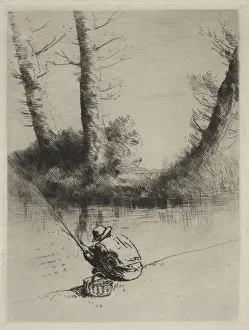 Le Pecheur a la Ligne. Creator: Alphonse Legros (French, 1837-1911)