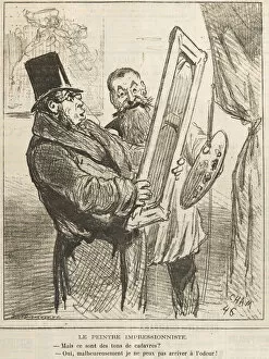 Cham Amedee Charles De Noe 1819 1879 Gallery: Le peintre impressionniste: 'Mais ce sont des tons de cadavre?'... 1877