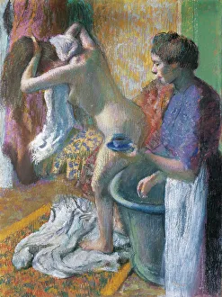 In The Bed Prints: Le Petit Déjeuner à la Sortie du Bain, ca 1896. Creator: Degas, Edgar (1834-1917)