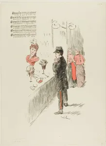 Lyrics Prints: Le Petit Potach, published August 18, 1893. Creator: Theophile Alexandre Steinlen