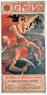 Le Petit Sou, socialist magazine by Theophile Steinlen, 1900 Le Petit Sou, socialist magazine by Theophile Steinlen, 1900