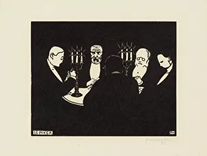 Playing Card Prints: Le Poker, 1896. Creator: Vallotton, Felix Edouard (1865-1925)